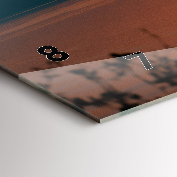 Ceas orizontale de perete din sticlă Lacul Balaton seara