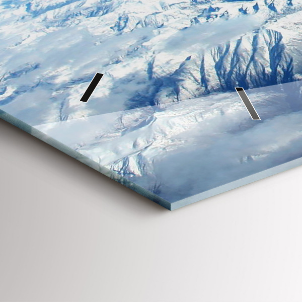 Ceas orizontale de perete din sticlă Barcă de pescuit în port