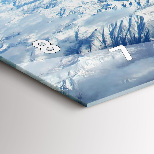 Ceas orizontale de perete din sticlă Barcă de pescuit în port