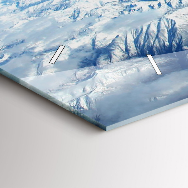 Ceas orizontale de perete din sticlă Barcă de pescuit în port