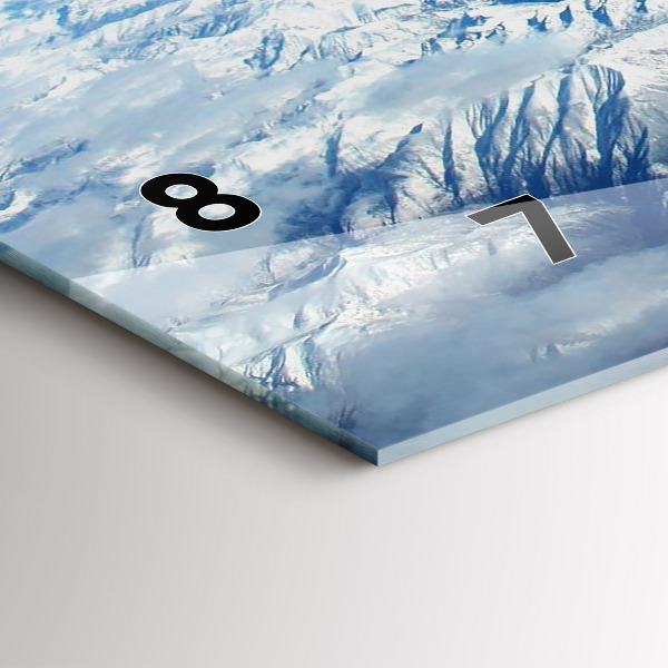 Ceas orizontale de perete din sticlă Barcă de pescuit în port