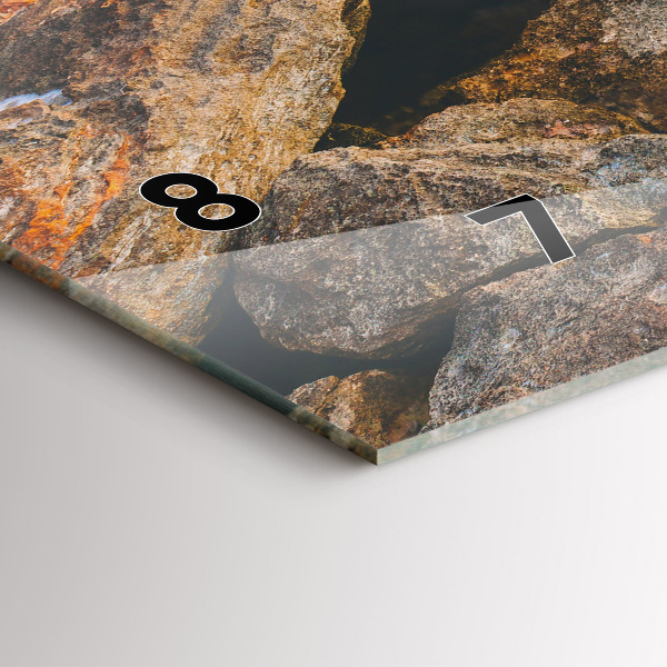 Ceas orizontale de perete din sticlă Peisaj maritim