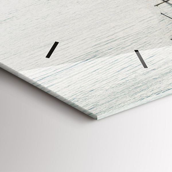 Ceas orizontale de perete din sticlă Nava cu pânze în Dubrovnik