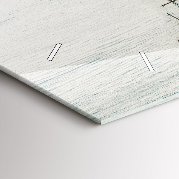 Ceas orizontale de perete din sticlă Nava cu pânze în Dubrovnik