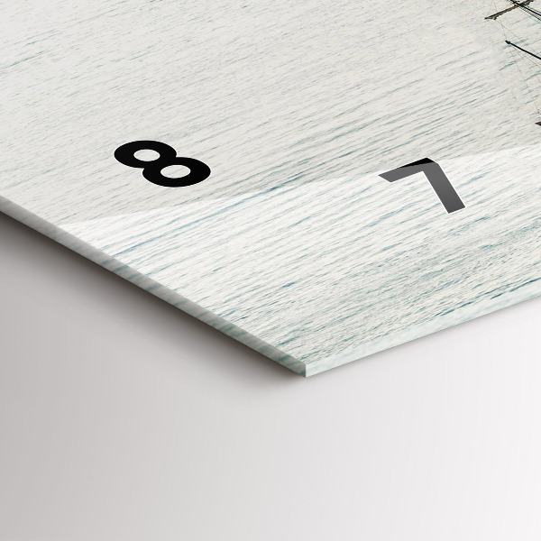 Ceas orizontale de perete din sticlă Nava cu pânze în Dubrovnik