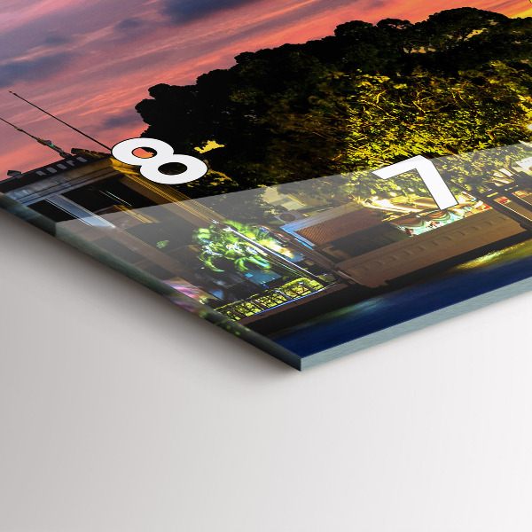 Ceas orizontale de perete din sticlă Templul din Bangkok