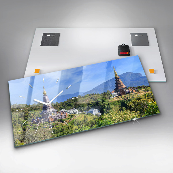 Ceas orizontale de perete din sticlă Parcul național Chiang Mai