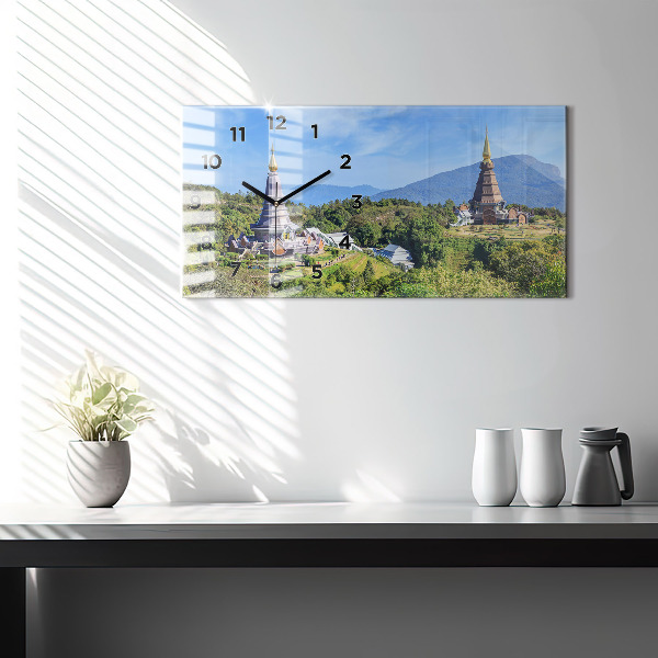 Ceas orizontale de perete din sticlă Parcul național Chiang Mai