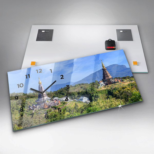 Ceas orizontale de perete din sticlă Parcul național Chiang Mai