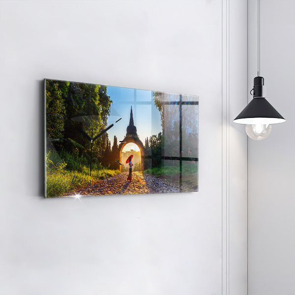 Ceas orizontale de perete din sticlă Parcul Surat Thani Thailanda