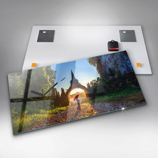 Ceas orizontale de perete din sticlă Parcul Surat Thani Thailanda