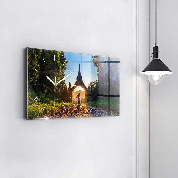 Ceas orizontale de perete din sticlă Parcul Surat Thani Thailanda