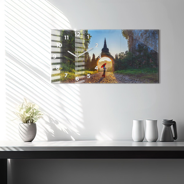 Ceas orizontale de perete din sticlă Parcul Surat Thani Thailanda