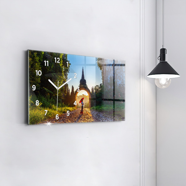Ceas orizontale de perete din sticlă Parcul Surat Thani Thailanda