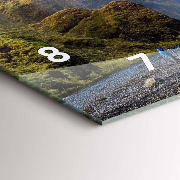 Ceas orizontale de perete din sticlă Cascada în Islanda