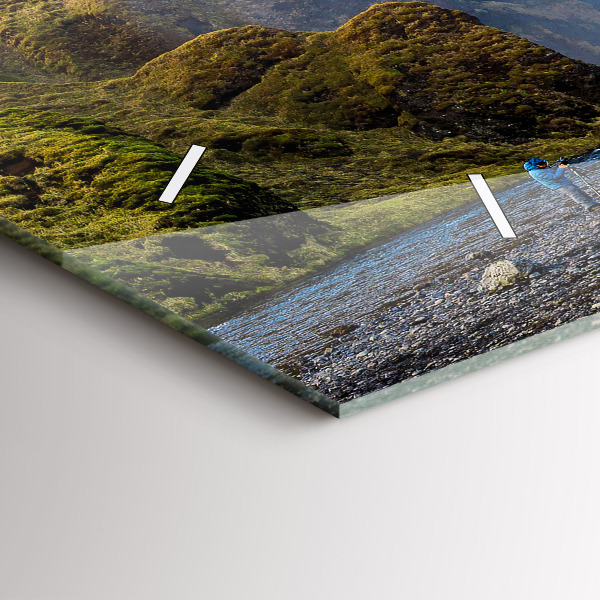 Ceas orizontale de perete din sticlă Cascada în Islanda