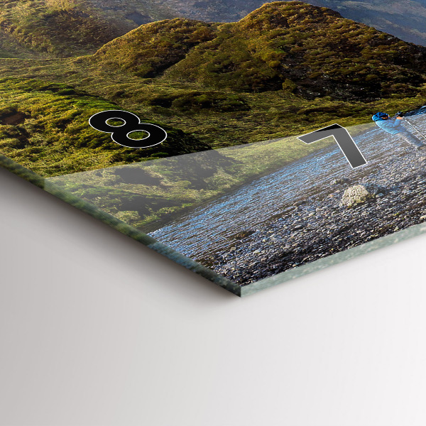 Ceas orizontale de perete din sticlă Cascada în Islanda