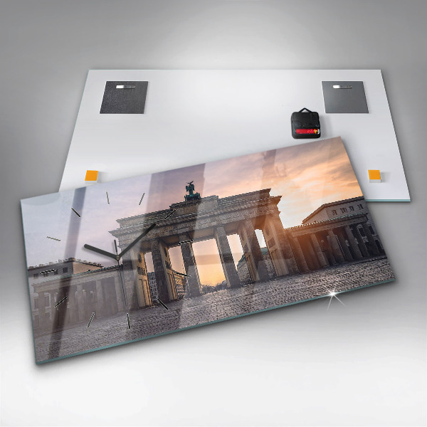 Ceas orizontale de perete din sticlă Poarta Brandenburg