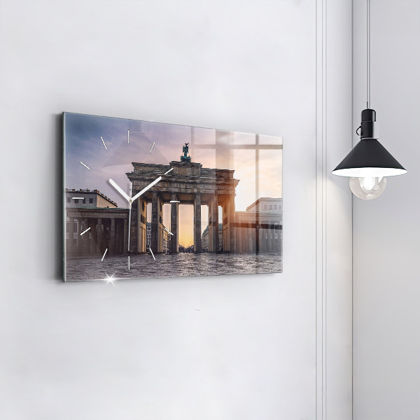 Ceas orizontale de perete din sticlă Poarta Brandenburg
