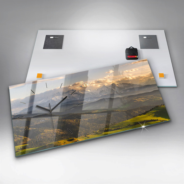 Ceas orizontale de perete din sticlă Pieniny – Wysoki Wierch