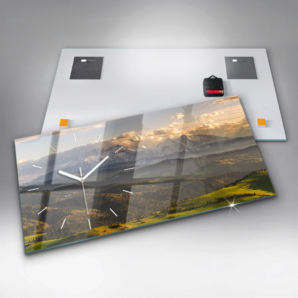 Ceas orizontale de perete din sticlă Pieniny – Wysoki Wierch