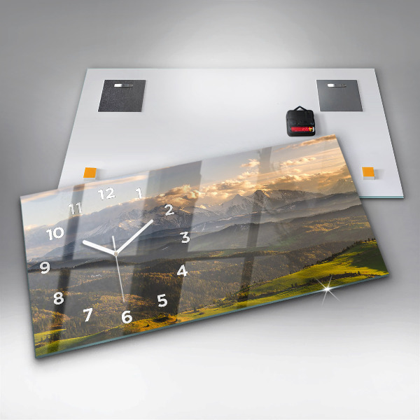 Ceas orizontale de perete din sticlă Pieniny – Wysoki Wierch