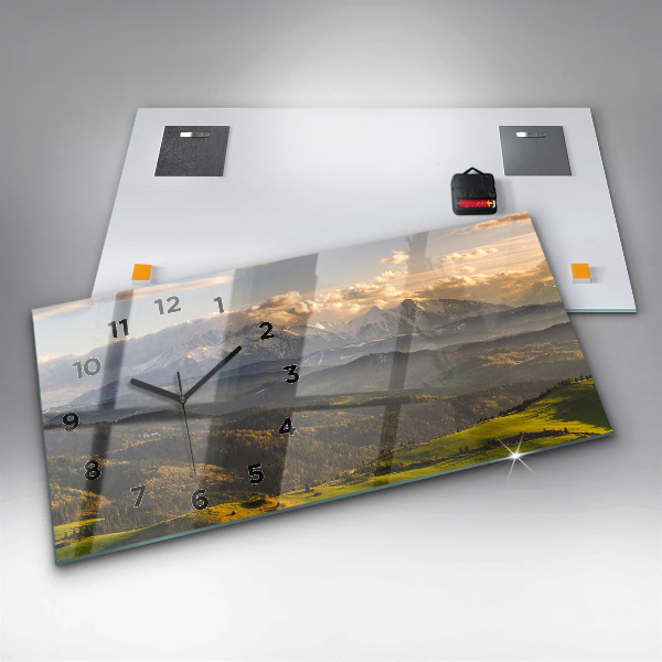 Ceas orizontale de perete din sticlă Pieniny – Wysoki Wierch