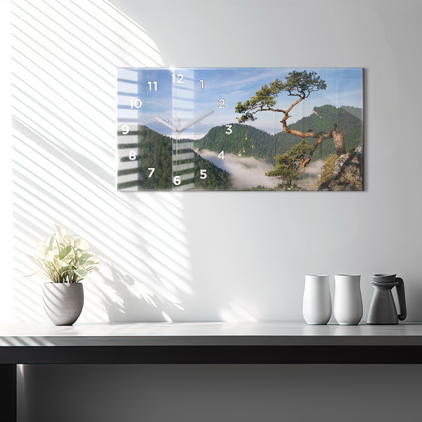 Ceas orizontale de perete din sticlă Sokolica Wierch în Munții Pieniny