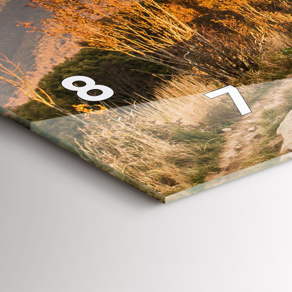 Ceas orizontale de perete din sticlă Munții Bieszczady