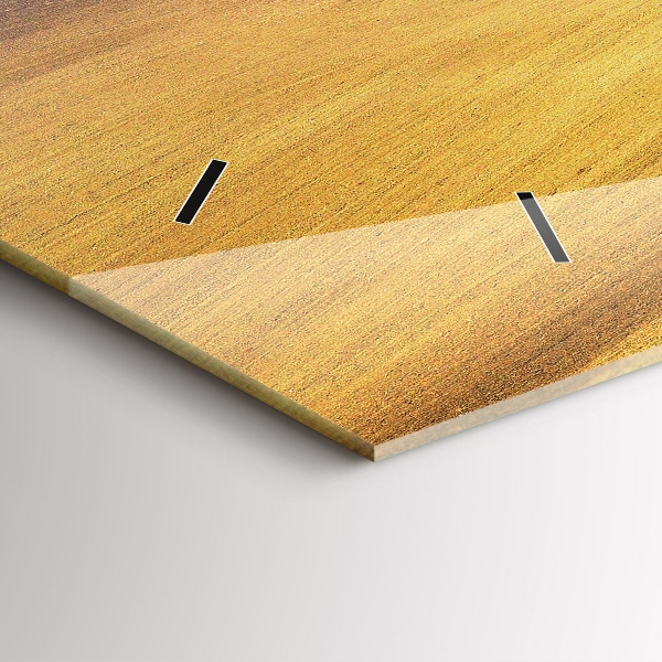 Ceas orizontale de perete din sticlă Peisaj rural din Moravia