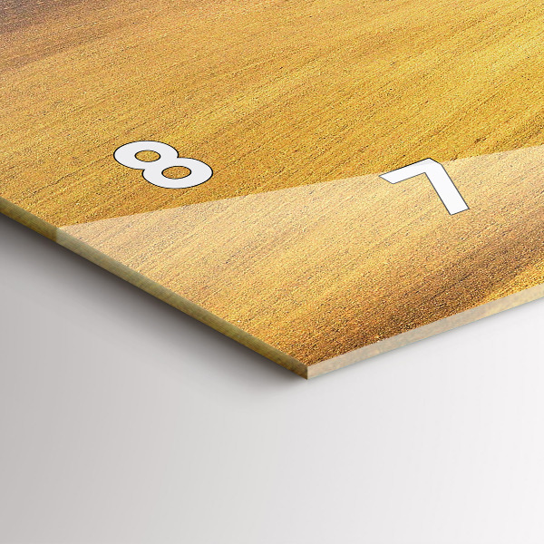 Ceas orizontale de perete din sticlă Peisaj rural din Moravia