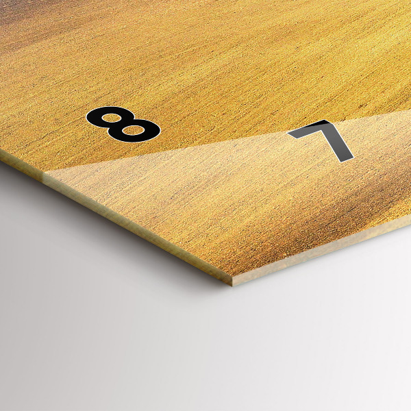 Ceas orizontale de perete din sticlă Peisaj rural din Moravia