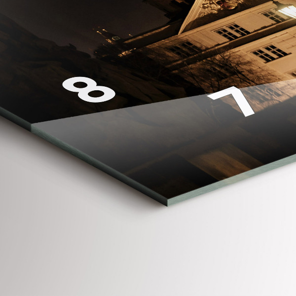 Ceas orizontale de perete din sticlă Podul Carol din Praga