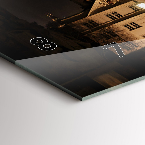 Ceas orizontale de perete din sticlă Podul Carol din Praga