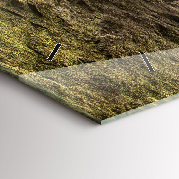 Ceas orizontale de perete din sticlă Oraș rock din Republica Cehă