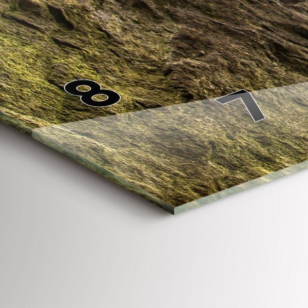 Ceas orizontale de perete din sticlă Oraș rock din Republica Cehă