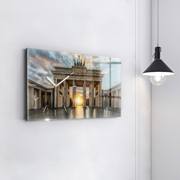 Ceas orizontale de perete din sticlă Poarta Brandenburg din Berlin