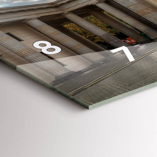 Ceas orizontale de perete din sticlă Poarta Brandenburg din Berlin