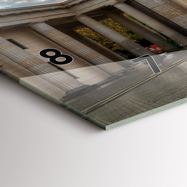 Ceas orizontale de perete din sticlă Poarta Brandenburg din Berlin