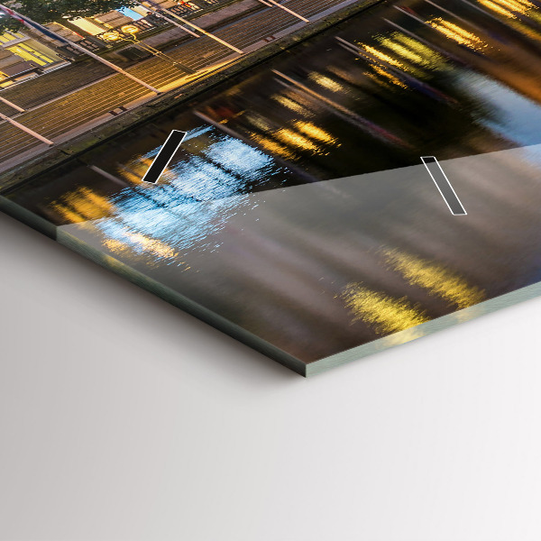 Ceas orizontale de perete din sticlă Primăria Hamburg