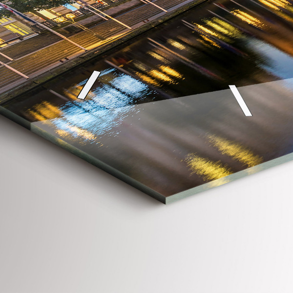 Ceas orizontale de perete din sticlă Primăria Hamburg