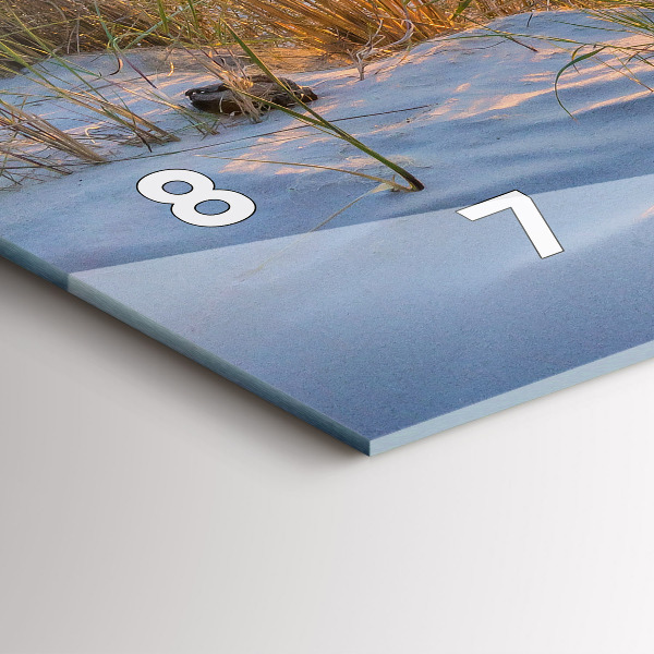 Ceas orizontale de perete din sticlă Apus peste mare