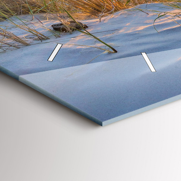 Ceas orizontale de perete din sticlă Apus peste mare