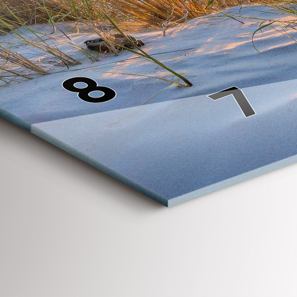 Ceas orizontale de perete din sticlă Apus peste mare