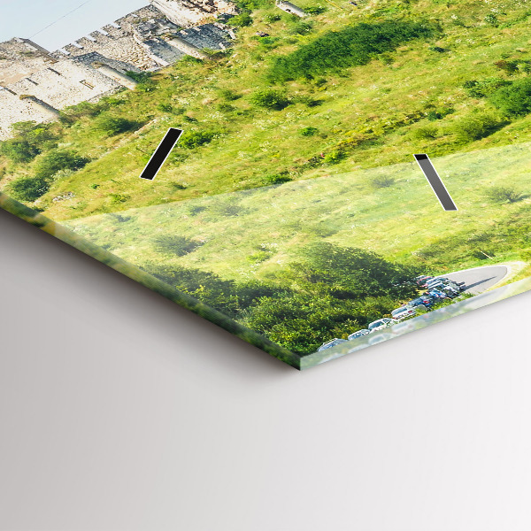 Ceas orizontale de perete din sticlă Castelul Spiš din Slovacia