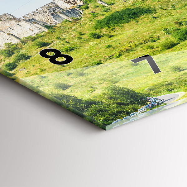 Ceas orizontale de perete din sticlă Castelul Spiš din Slovacia