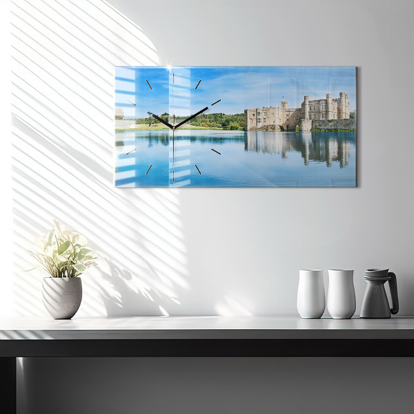 Ceas orizontale de perete din sticlă Castelul Leeds