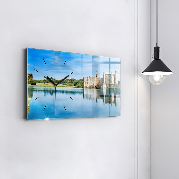 Ceas orizontale de perete din sticlă Castelul Leeds