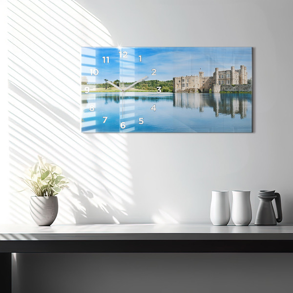 Ceas orizontale de perete din sticlă Castelul Leeds