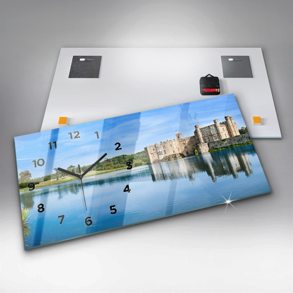 Ceas orizontale de perete din sticlă Castelul Leeds
